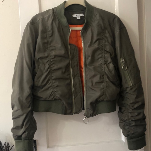 RENVY Cropped Bomber Jacketq - Picture 3 of 6